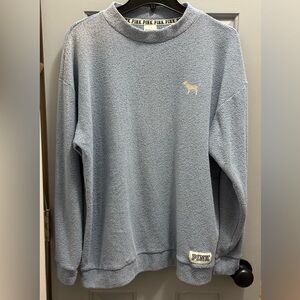 PINK by Victoria’s Secret French Terry Crewneck Sweatshirt Heather Blue Medium